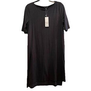 EILEEN FISHER Gray Stretch Jersey Short Sleeve Tshirt Dress Sz XS NWT MRSP$178